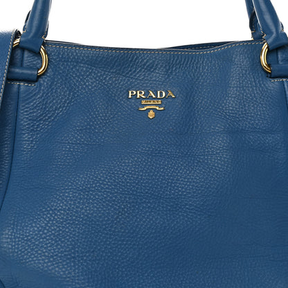 Prada Vitello Daino Shopping Tote Cobalto 7 of 14
