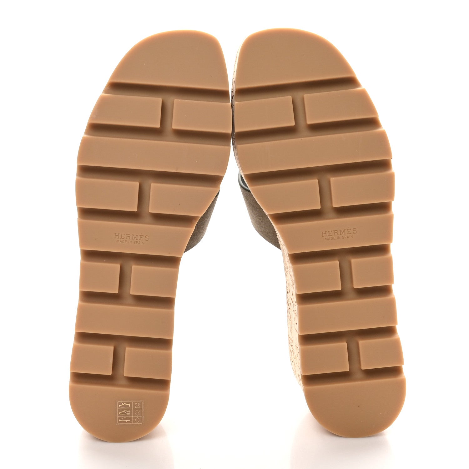 Hermes Suede Goatskin Cork Eze 30 Sandals 40 Vert Toundra 8 of 10