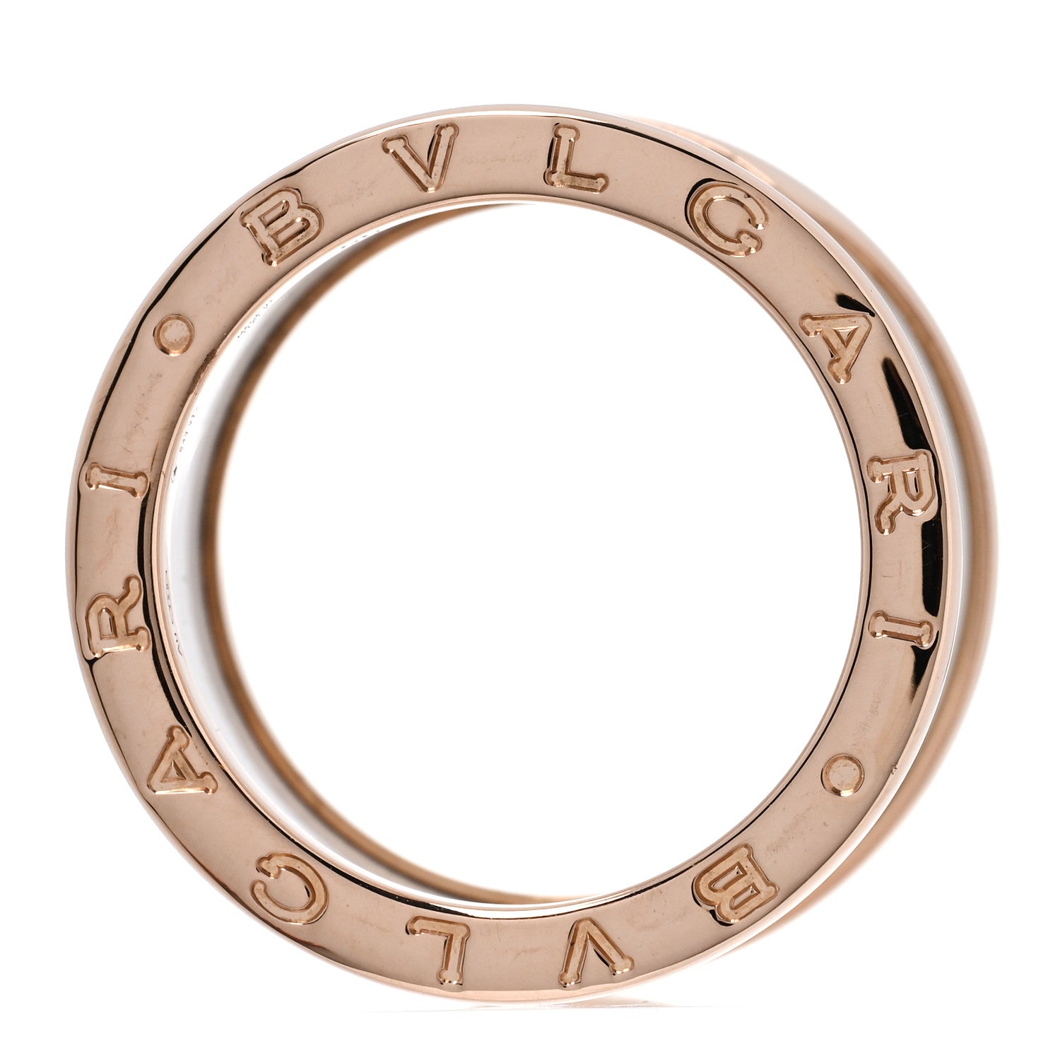Bulgari 18K Rose Gold White Ceramic B.Zero1 Four-Band Ring 56 7.5 5 of 5