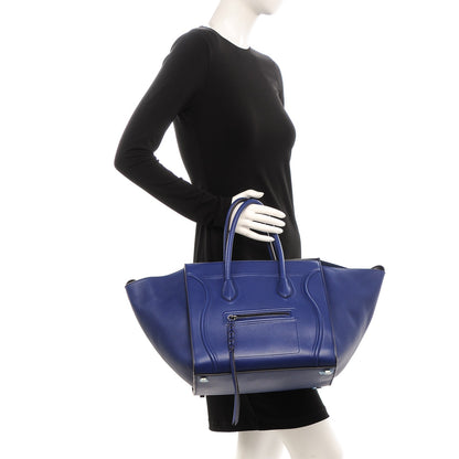 Celine Supple Calfskin Medium Phantom Luggage Indigo 2 of 7