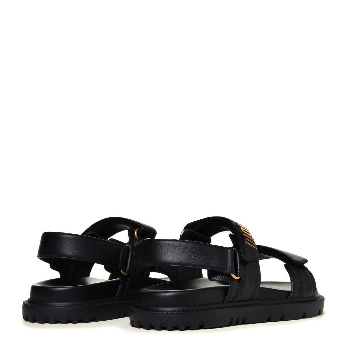 Lambskin Dioract 10mm Sandals 38.5 Black