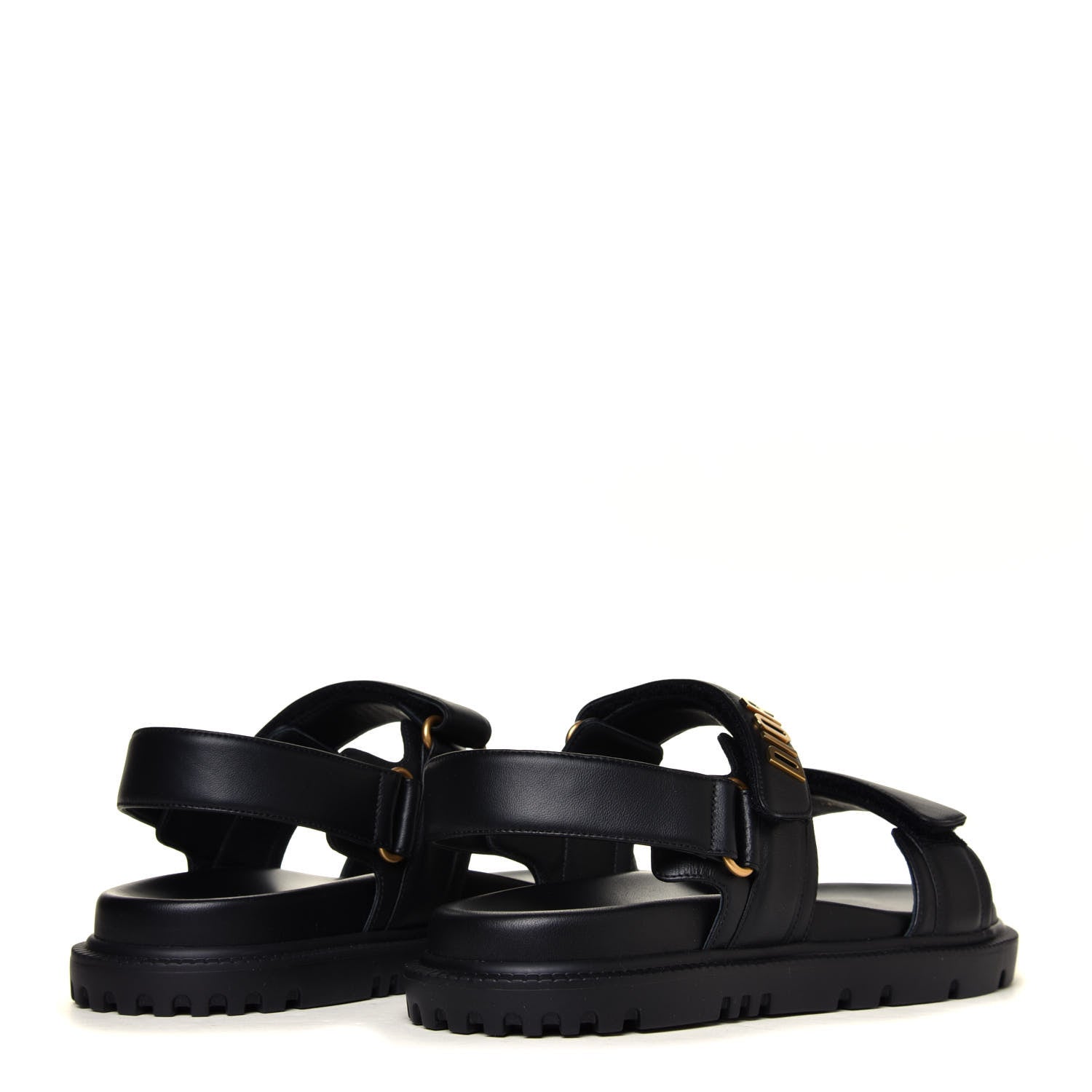 Christian Dior Lambskin Dioract 10mm Sandals 38.5 Black 5 of 12