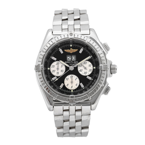Stainless Steel 44mm Crosswind Automatic Watch Black A44355