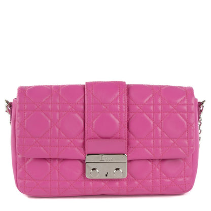 Christian Dior Lambskin Cannage New Lock Pouch Rose Sorbet 1 of 7