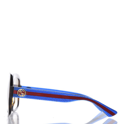 Gucci Oversize Square Web GG 0036S Sunglasses Tortoise 3 of 8