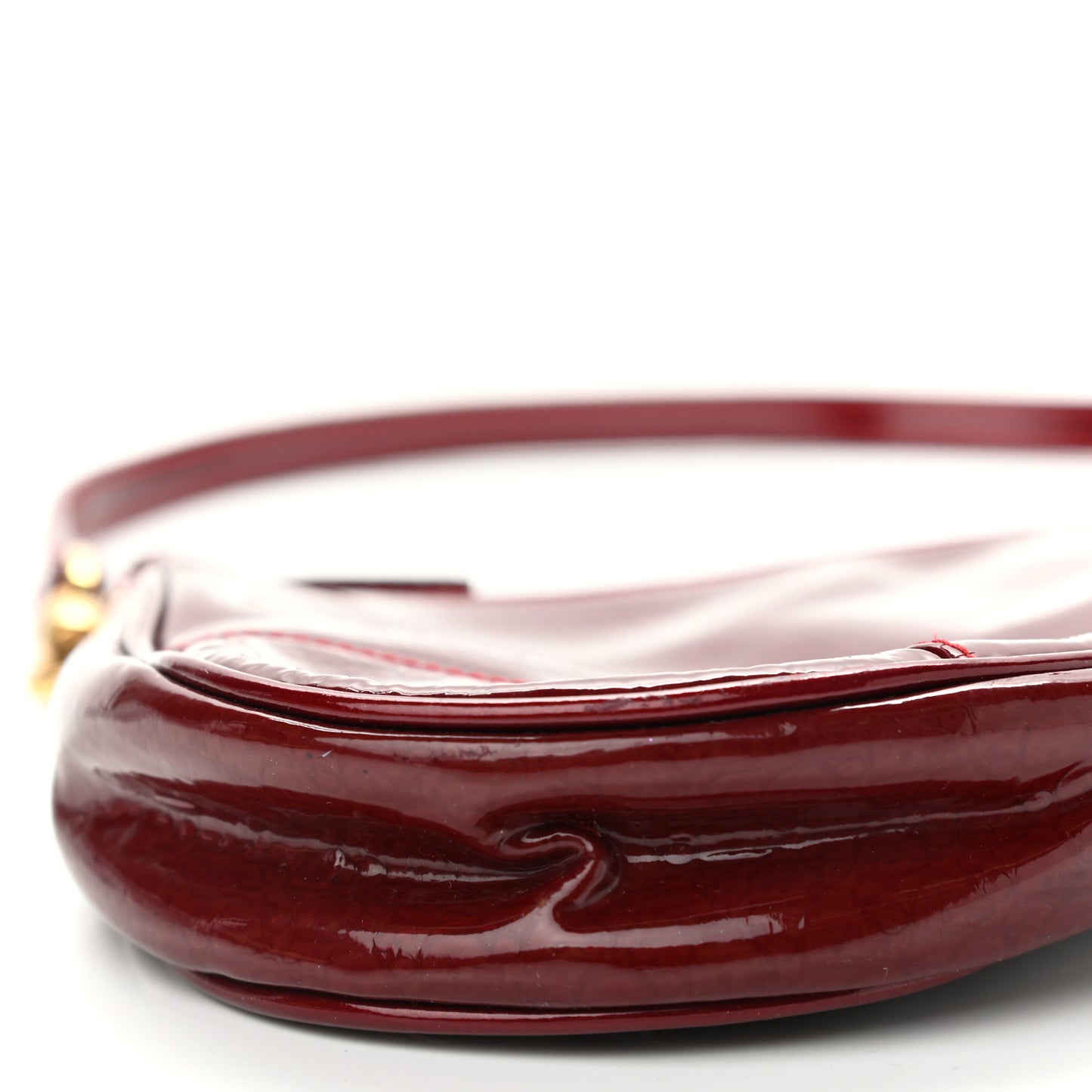 Patent Monogram Mini Saddle Pochette Red