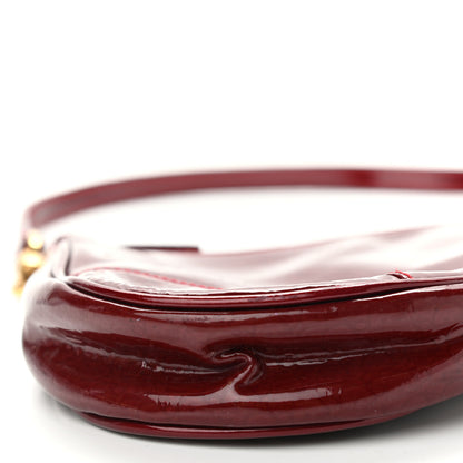 Christian Dior Patent Monogram Mini Saddle Pochette Red 9 of 10