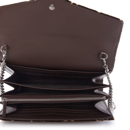 Gucci Velvet GG Monogram Mini Dionysus Chain Wallet Brown 5 of 10