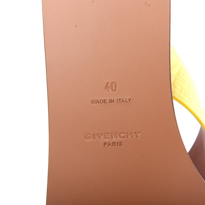 Givenchy Calfskin Logo Strap Sandals 40 Lemon 9 of 11