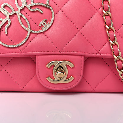 Chanel Lambskin Quilted Extra Mini V For Victory Flap Pink 16 of 18
