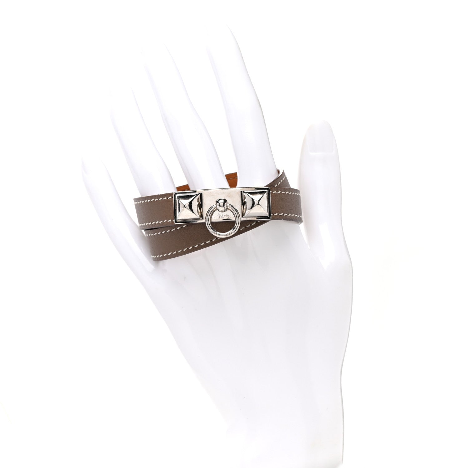 Hermes Swift Rivale Double Tour Bracelet XS Etoupe 2 of 6