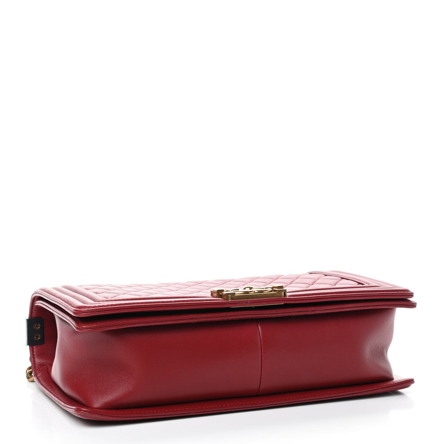 Calfskin Quilted New Medium Boy Flap Red