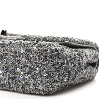 Chanel Tweed Sequin Mini Rectangular Flap Grey 10 of 10
