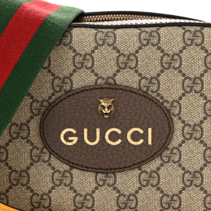 Gucci GG Supreme Monogram Web Neo Vintage Shoulder Bag Beige New Acero Crop 14 of 17