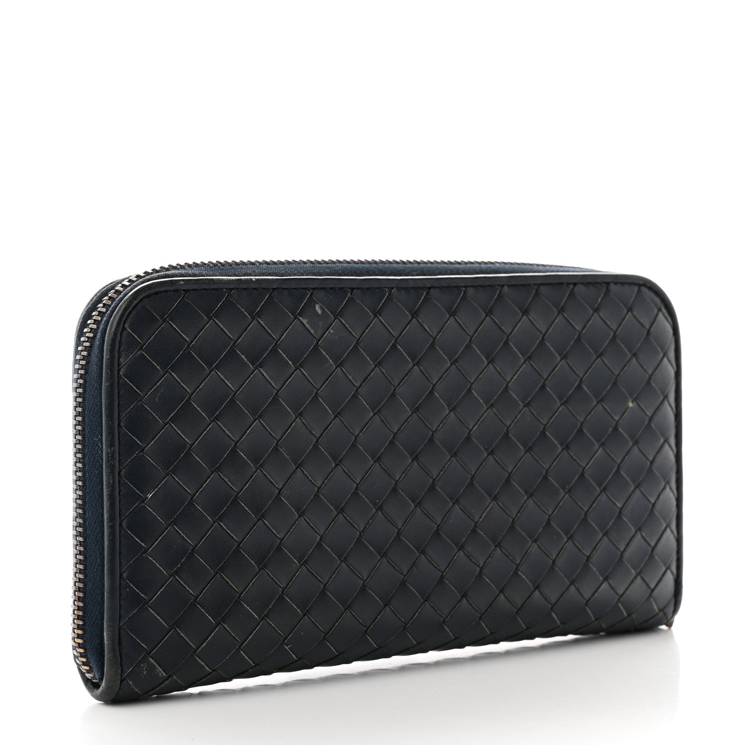 Bottega Veneta Nappa Intrecciato Zip Around Wallet Pacific 3 of 13