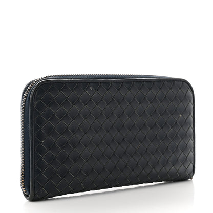 Bottega Veneta Nappa Intrecciato Zip Around Wallet Pacific 3 of 13