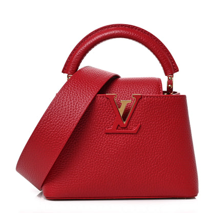 Louis Vuitton Taurillon Mini Capucines Scarlet 1 of 9