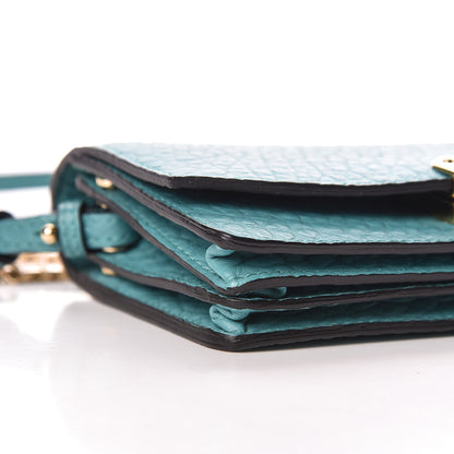 Burberry Signature Grain Small Madison Chain Clutch Aqua Green 8 of 9