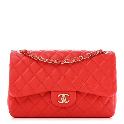Chanel Caviar Quilted Jumbo Double Flap Red 1 of 12