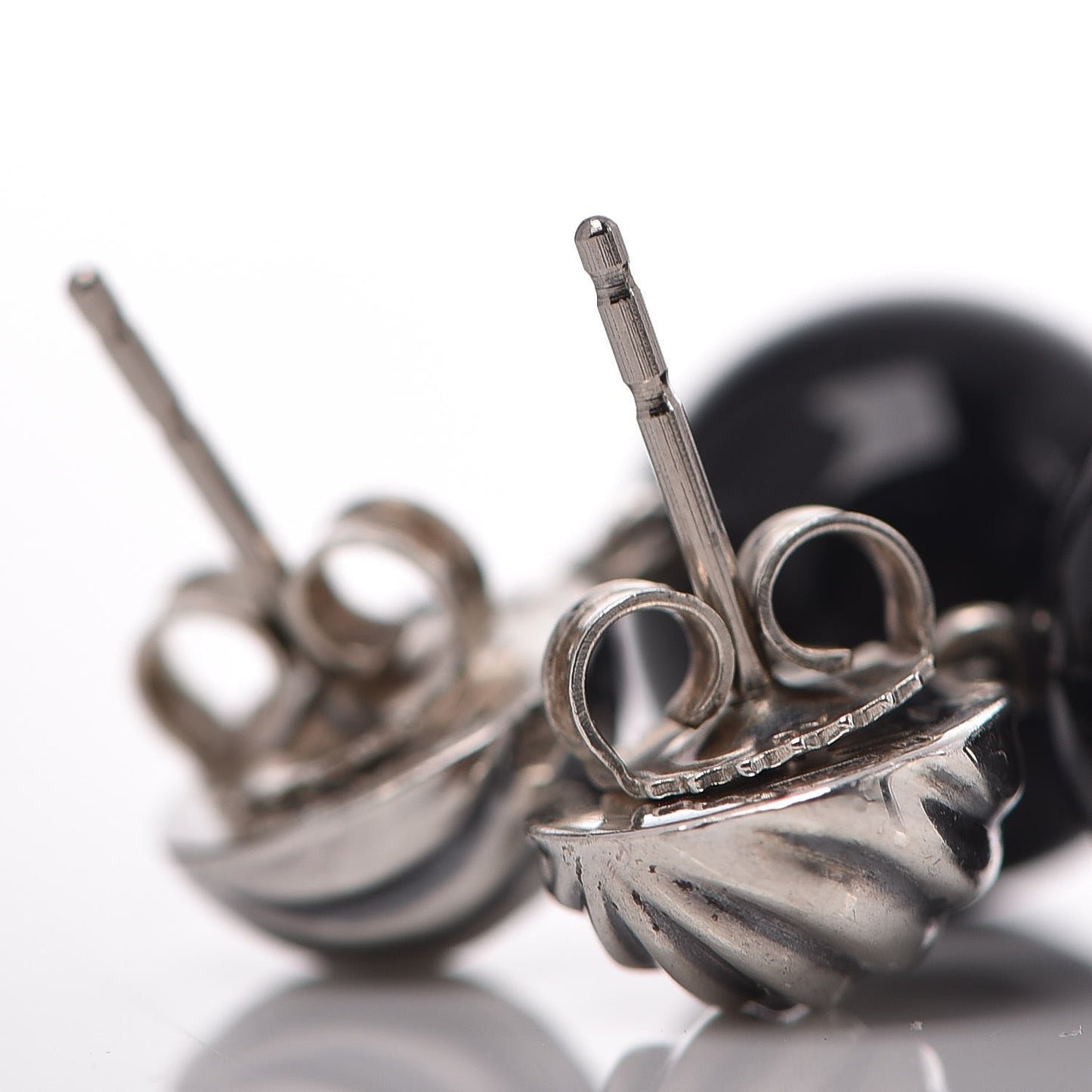 Sterling Silver Black Onyx 12mm Elements Drop Earrings