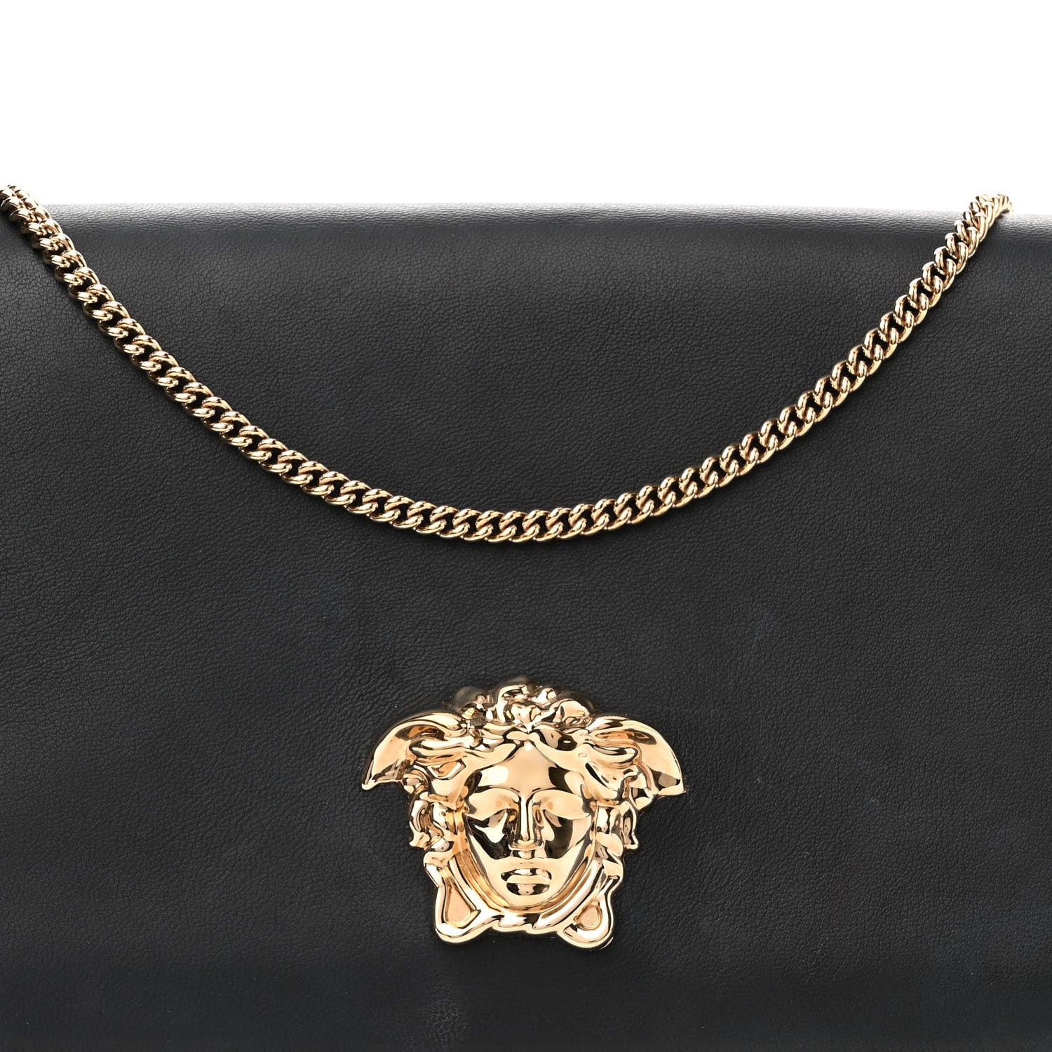 Versace Vitello Palazzo Medusa Evening Clutch Bag Black 8 of 16