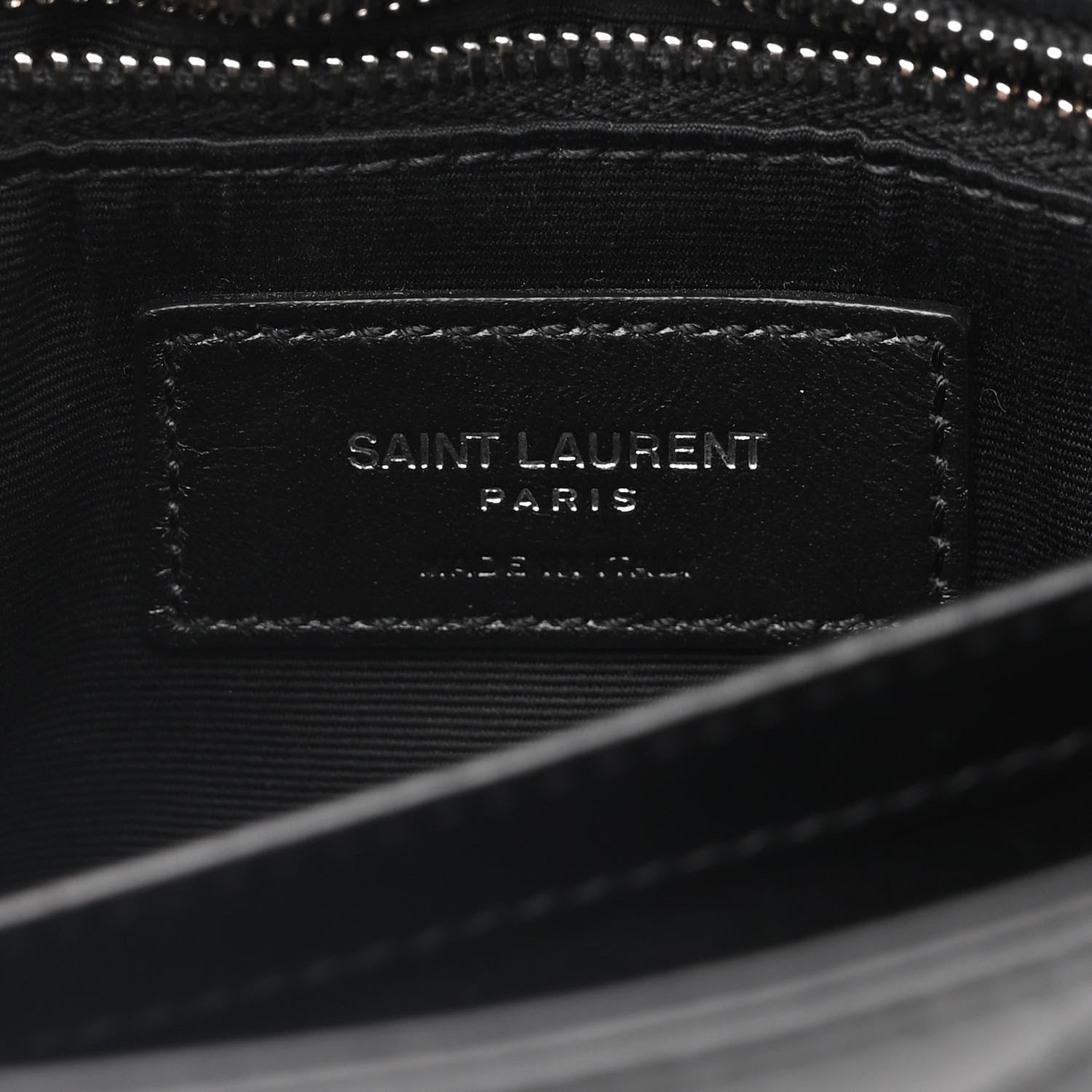 Saint Laurent Calfskin Y Quilted Monogram Toy Loulou Crossbody Bag Black 6 of 9