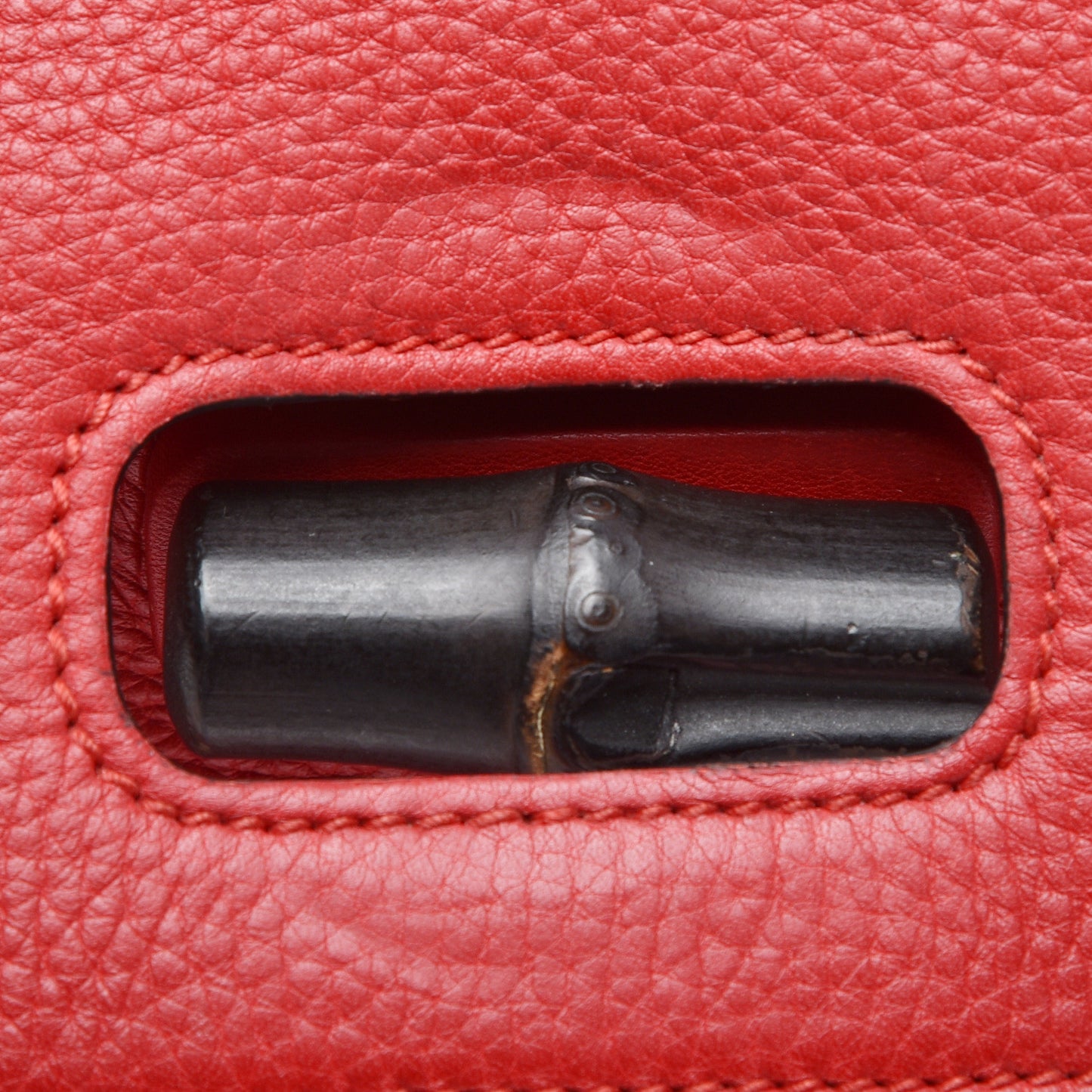 Pebbled Calfskin Medium Bamboo Daily Top Handle Bag Petunia
