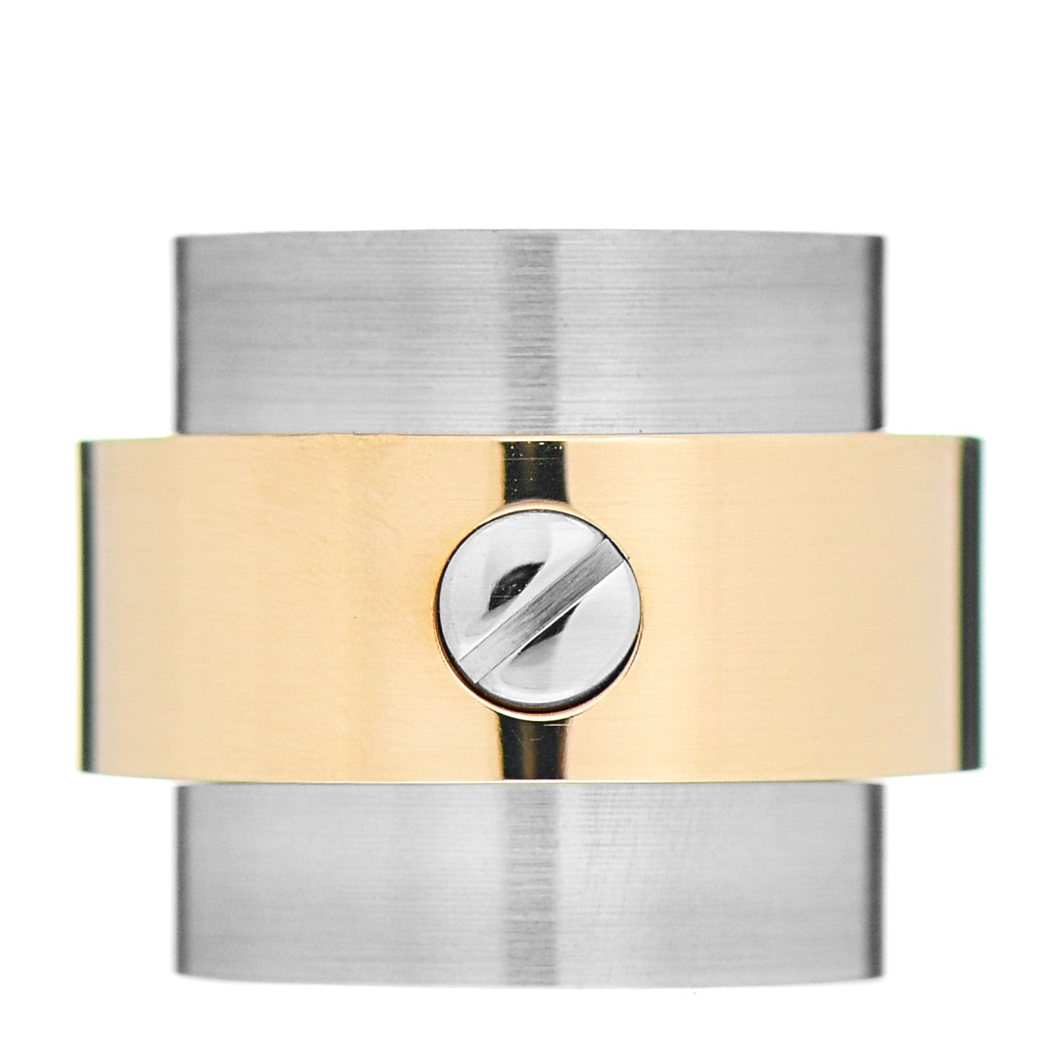 Cartier 18K Yellow Gold Stainless Steel Santos Barrel Pendant 1 of 3