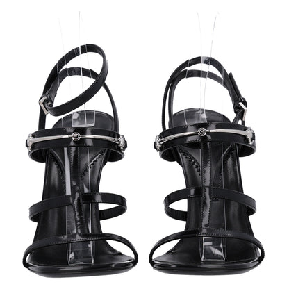 Gucci Nappa Regent Strappy Horsebit Sandals 39.5 Black 3 of 10