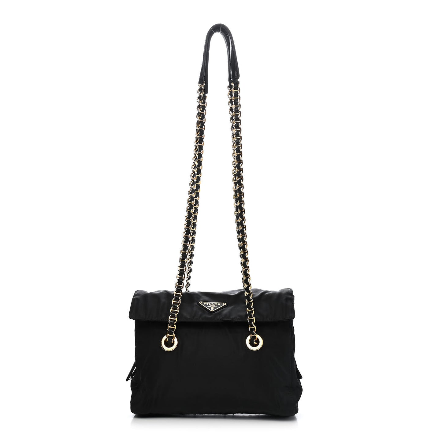 Tessuto Nylon Catena Shoulder Bag Black
