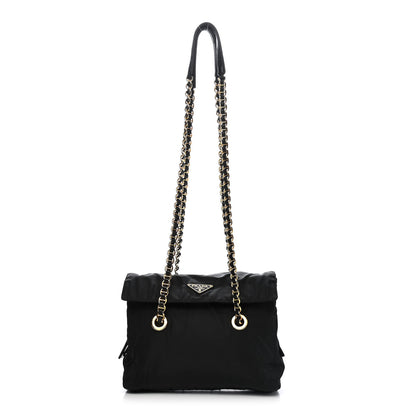 Prada Tessuto Nylon Catena Shoulder Bag Black 1 of 8
