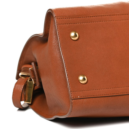 Saint Laurent Calfskin Small Classic Y Cabas Cognac 9 of 10