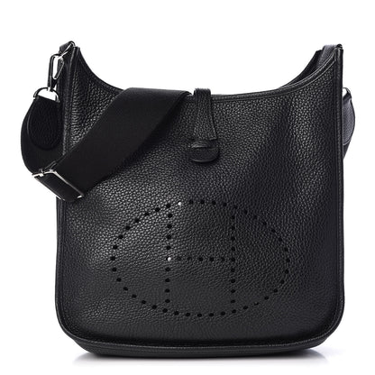 Hermes Taurillon Clemence Evelyne III PM Black 1 of 11