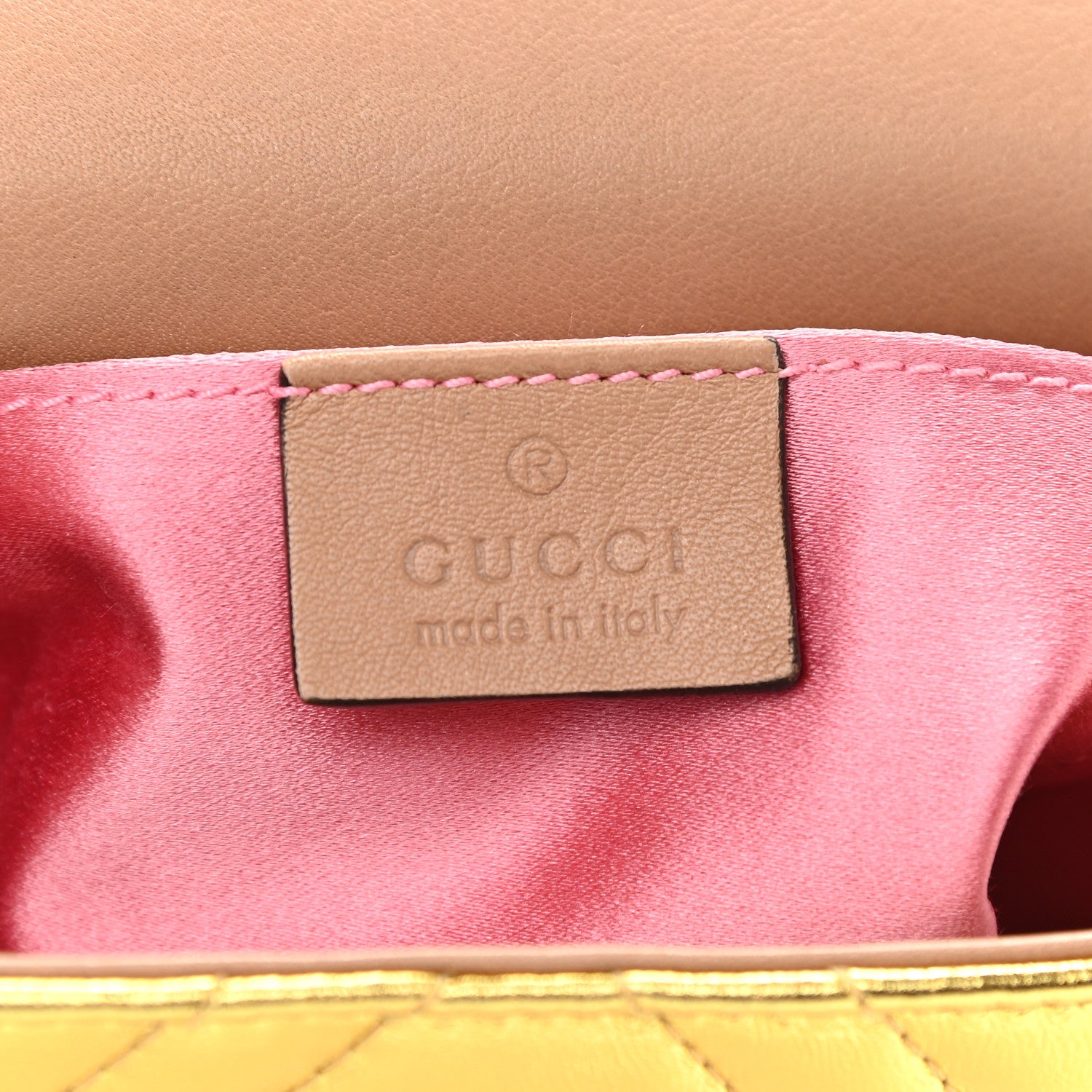Gucci Metallic Nappa Matelasse Broadway Shoulder Bag Gold 6 of 10