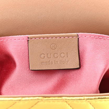 Gucci Metallic Nappa Matelasse Broadway Shoulder Bag Gold 6 of 10