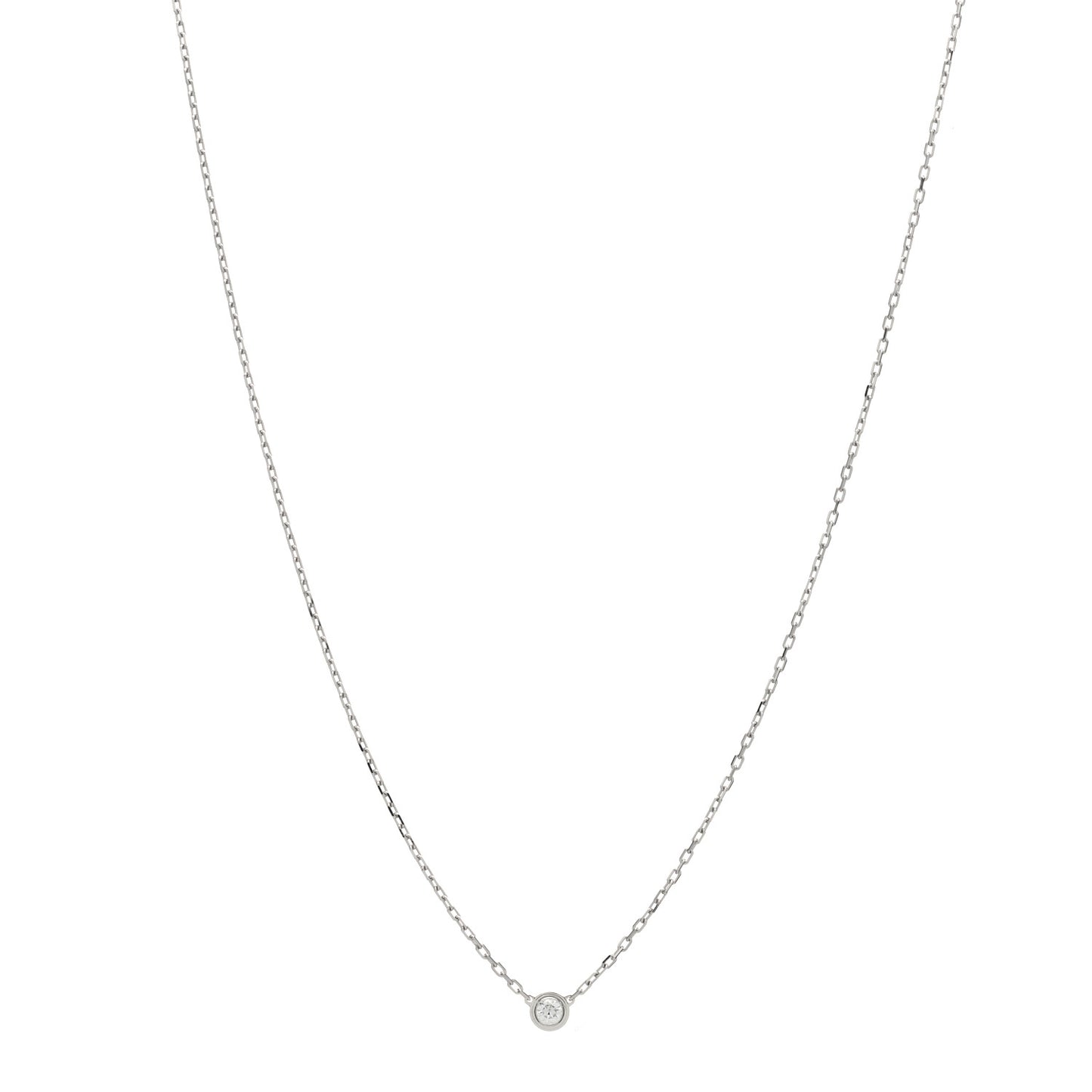18K White Gold Diamond SM D'Amour Pendant Necklace