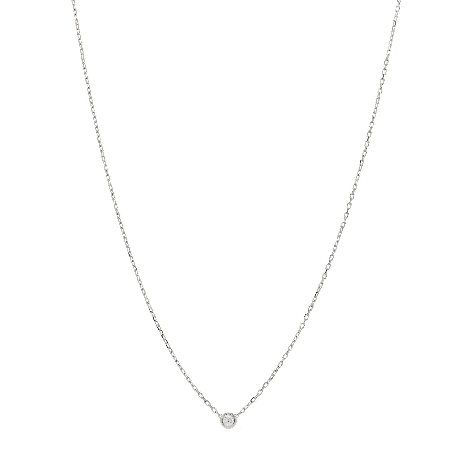 Cartier 18K White Gold Diamond SM D'Amour Pendant Necklace 1 of 5