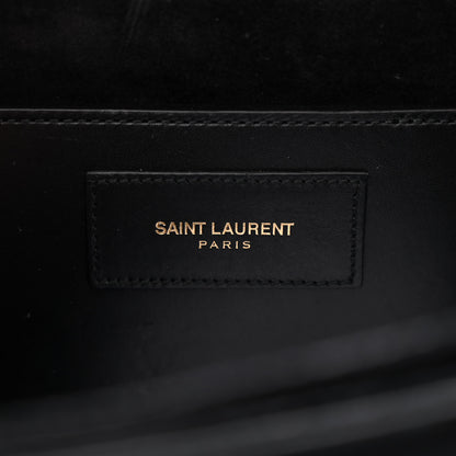 Saint Laurent Suede Medium Classic Lulu Bag Black 6 of 11