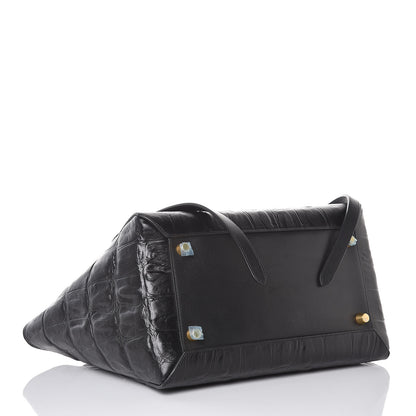 Celine Calfskin Crocodile Embossed Small Belt Bag Black 4 of 7