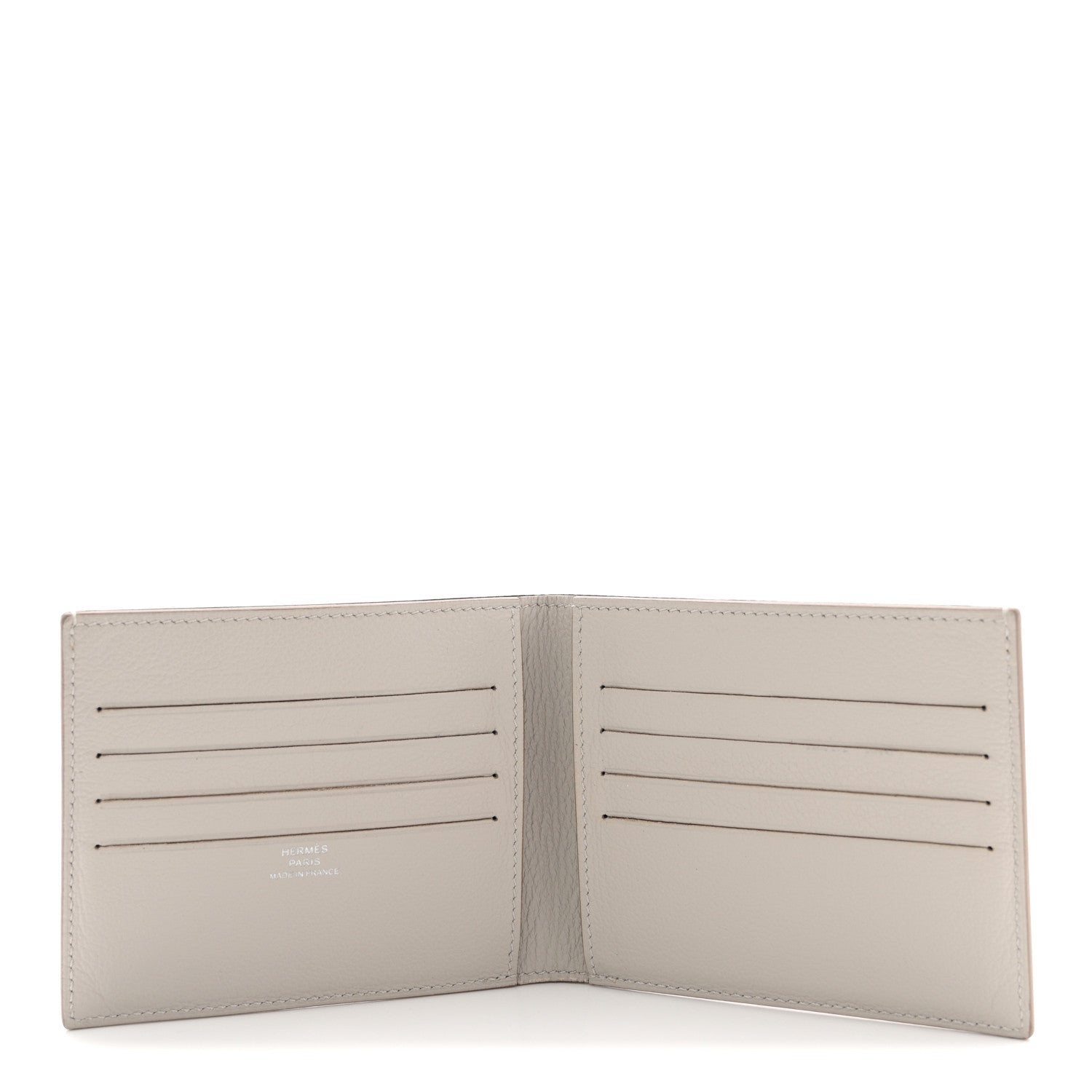 Hermes Evercolor Citizen Twill Compact Wallet Gris Perle 1862297
