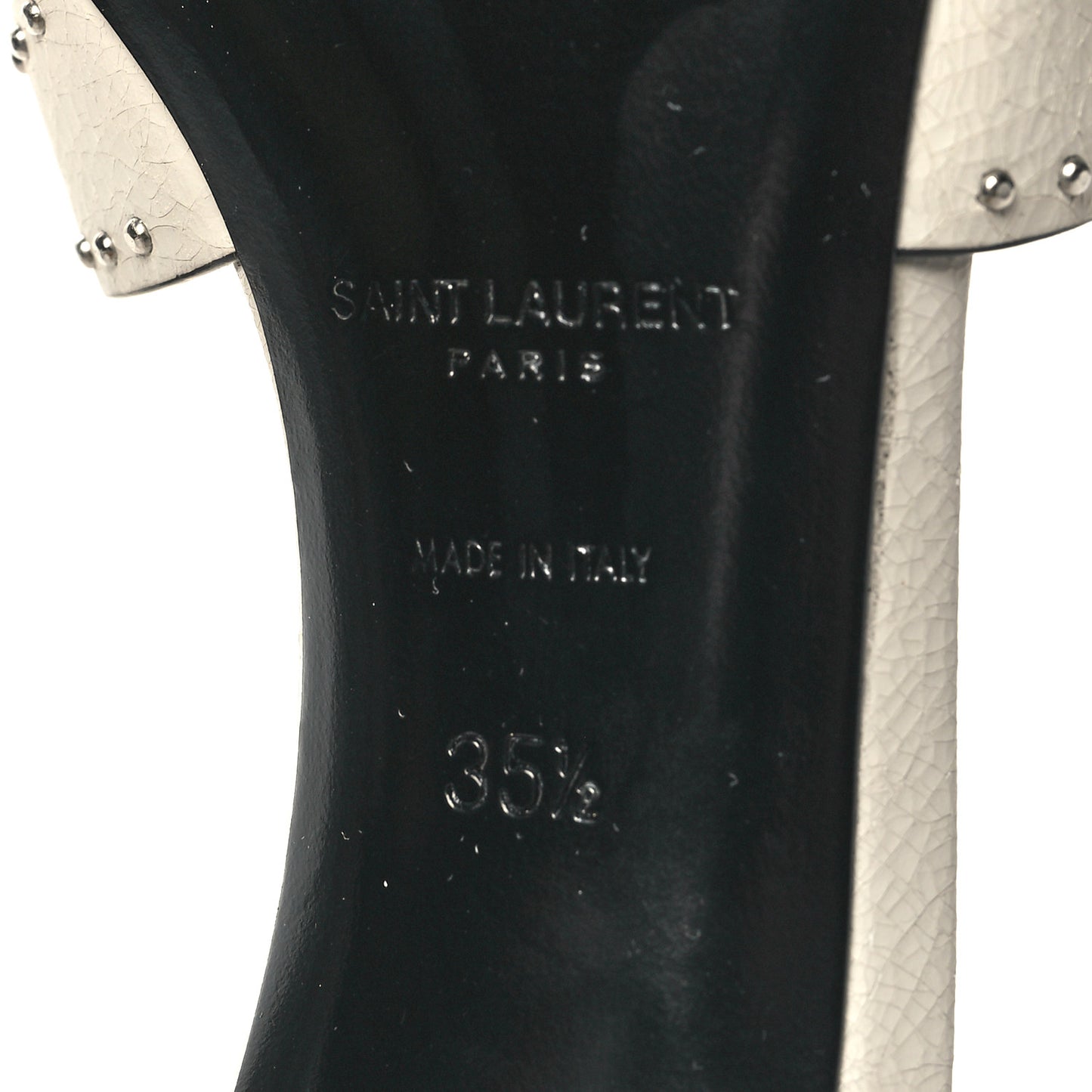 Grain De Poudre Tribute 85 Slide Studded Sandals 35.5 Off White