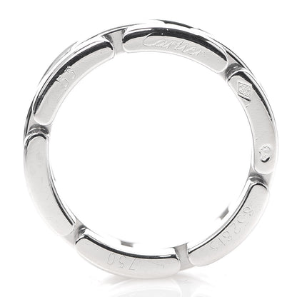 Cartier 18K White Gold Maillon Panthere 3 Row Ring 53 6.5 4 of 4