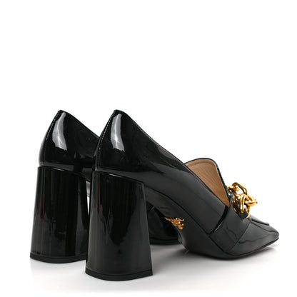 Prada Vernice Bi-Color Chain Mary Jane 85mm Pumps 38 Black Bottiglia 4 of 8