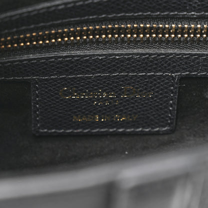 Christian Dior Grained Calfskin Saddle Bag Black 11 of 19