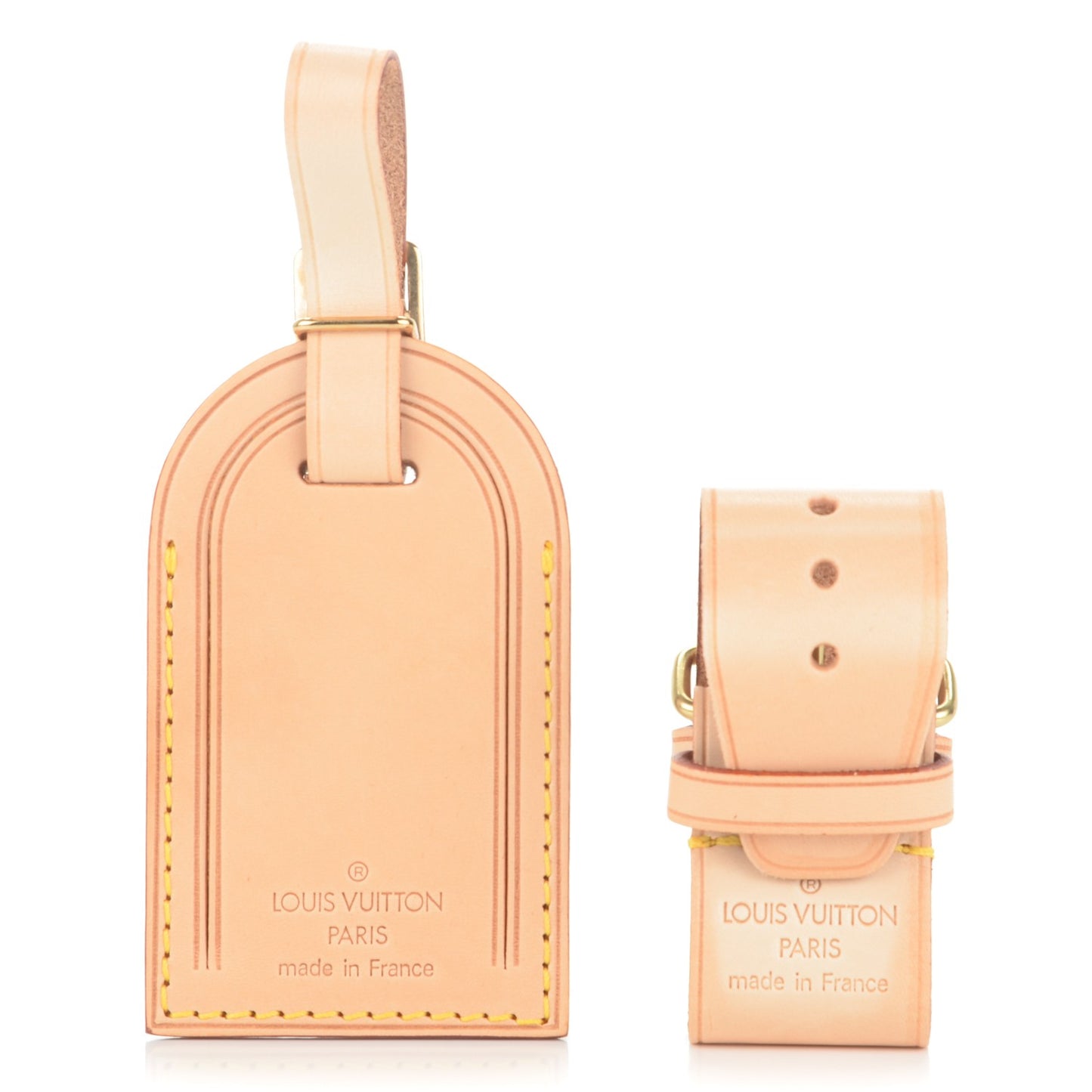 Vachetta Leather Luggage Tag and Loop