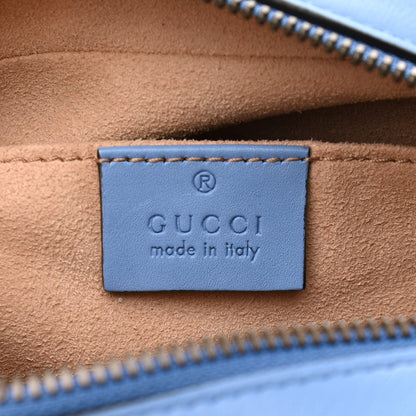 Gucci Calfskin Matelasse Small GG Marmont Chain Shoulder Bag Clear Sky Blue 6 of 10