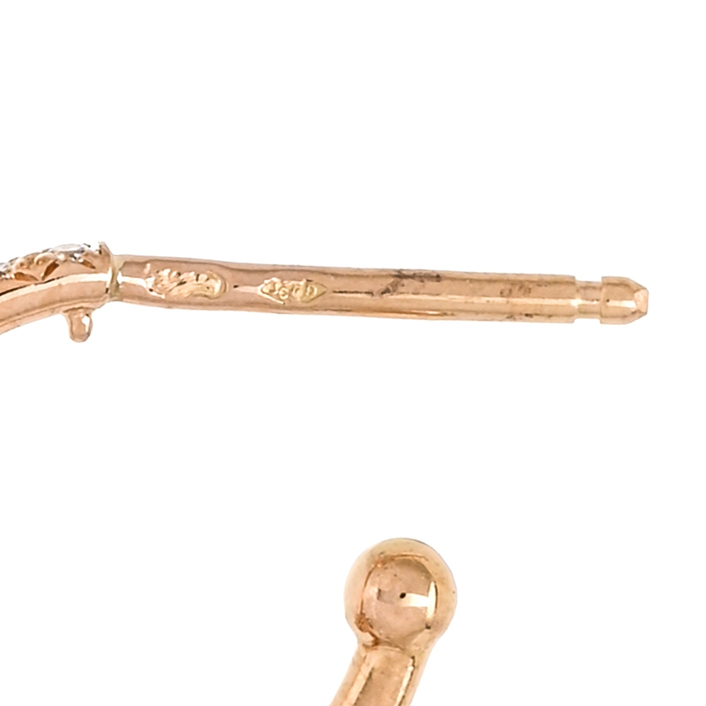 18K Rose Gold Diamond Extrait de Camelia Drop Earrings