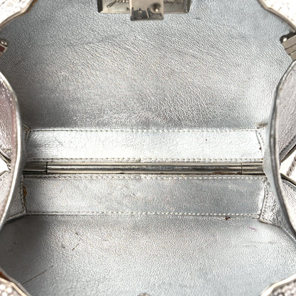 Judith Leiber Swarovski Crystal Minaudiere Clutch Silver 5 of 10