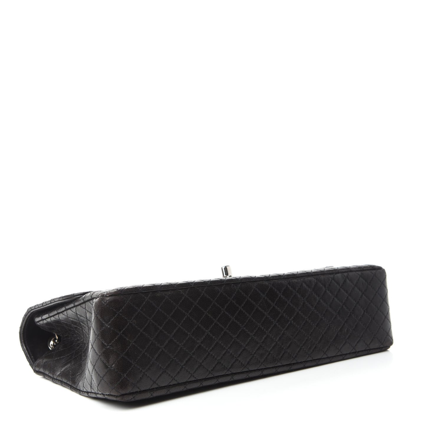 Lambskin Micro Quilted Medium Single Flap Black