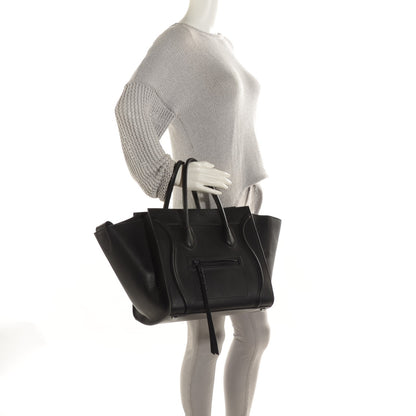 Celine Supple Calfskin Medium Phantom Luggage Black 2 of 9